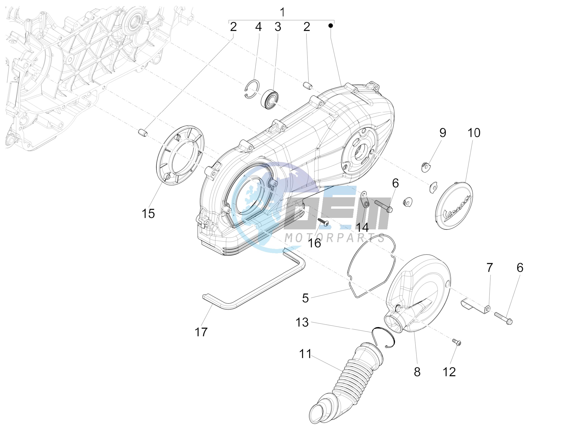 Crankcase cover - Crankcase cooling