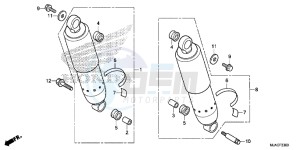 VT750CSE Shadow - VT750CS-E UK - (E) drawing REAR CUSHION (VT750CS/ C)