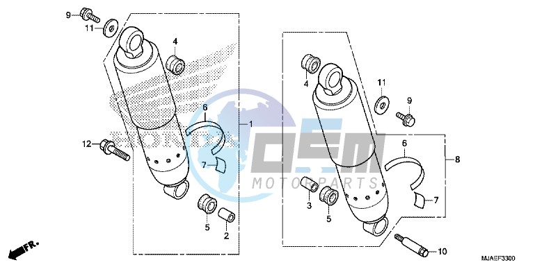 REAR CUSHION (VT750CS/ C)