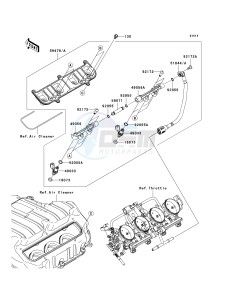 ZX 600 P [NINJA ZX-6R] (7F-8FA) P8FA drawing TOP FEED INJECTER