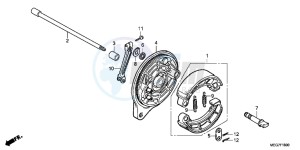 VT750C2BB Shadow E drawing REAR BRAKE PANEL (VT750C2B/C/CA)