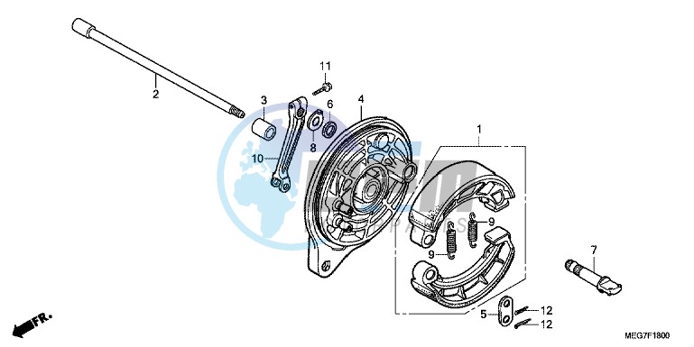 REAR BRAKE PANEL (VT750C2B/C/CA)