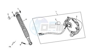 ORBIT II 50 TS drawing TAIL LIGHT - REAR SUSPENSION