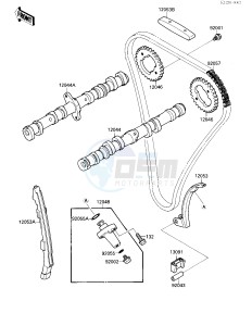 ZX 750 F [NINJA 750R] (F1-F3) [NINJA 750R] drawing CAMSHAFT-- S- -_TENSIONER