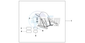 CB600F39 F / CMF ST drawing HUGGER QUASAR SILVER METALLIC