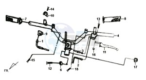 SYMPLY 50 L7 drawing HANDLEBAR / BRAKE LEVERS /CABLES