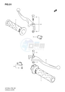 UH125 BURGMAN EU drawing HANDLE LEVER