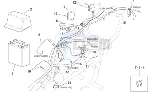 Leonardo 250 (eng. Yamaha) drawing Electrical system II