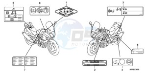 CBF1000A Europe Direct - (ED) drawing CAUTION LABEL