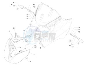 MP3 300 LT BUSINESS - SPORT ABS - ENJOY (EMEA) drawing Front headlamps - Turn signal lamps