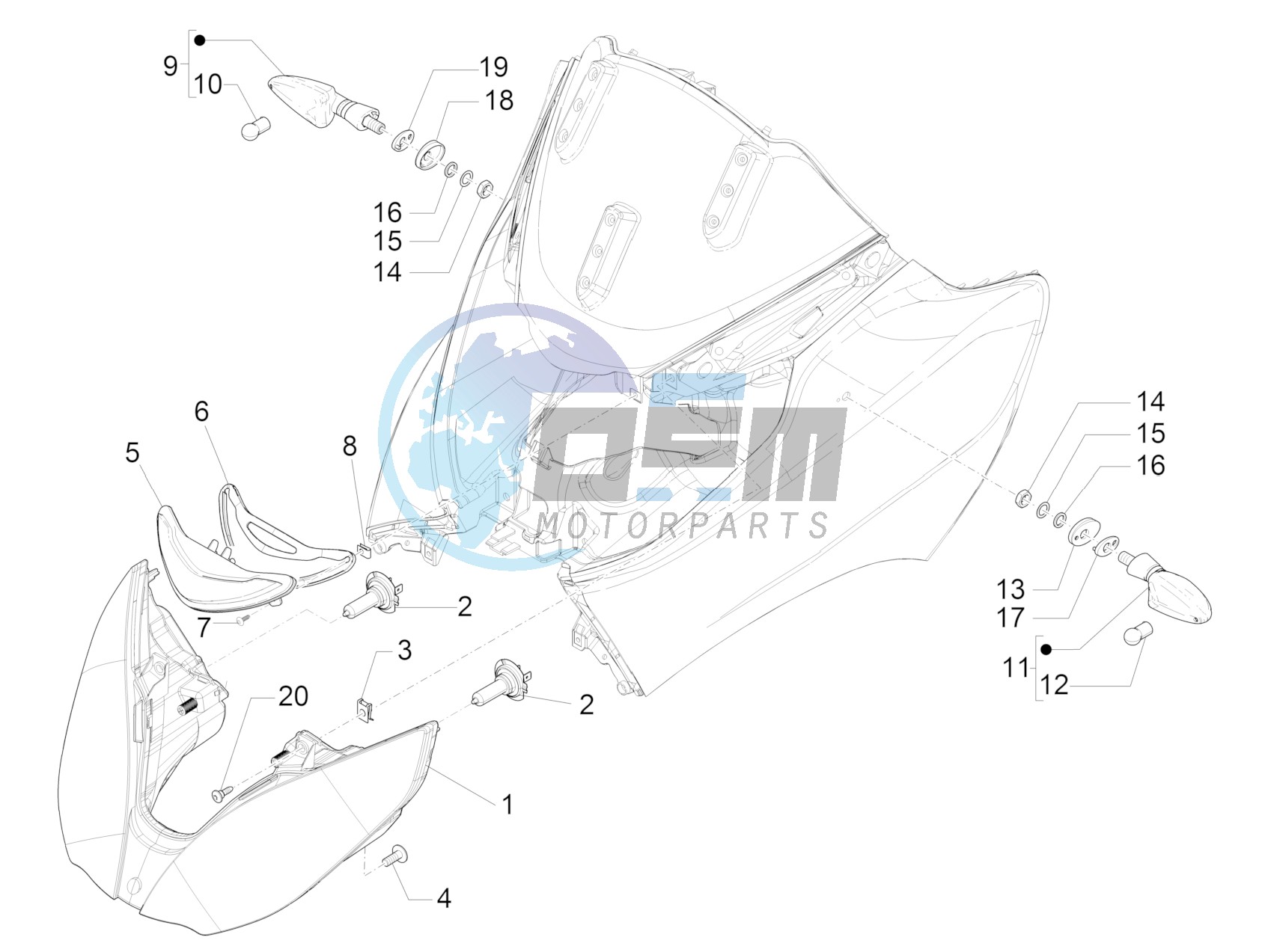 Front headlamps - Turn signal lamps