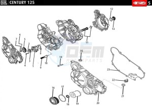 CENTURY-125-E4-BLACK drawing OIL PUMP - CLUTCH COVER