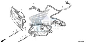 TRX420FM2H Europe Direct - (ED) drawing HEADLIGHT