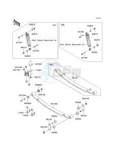 KAF 950 G [MULE 4010 TRANS4X4 DIESEL] (G9F-GAF) GAF drawing REAR SUSPENSION