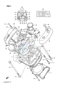 VS750GL (E1) INTRUDER drawing CYLINDER HEAD (FRONT)