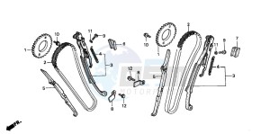 VT750DCB SHADOW SPIRIT drawing CAM CHAIN/TENSIONER