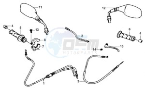 JET EURO X 50 drawing CABLES / BRAKE LEVER