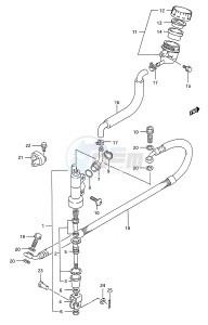 RM80 (E28) drawing REAR MASTER CYLINDER (MODEL M N P R S)