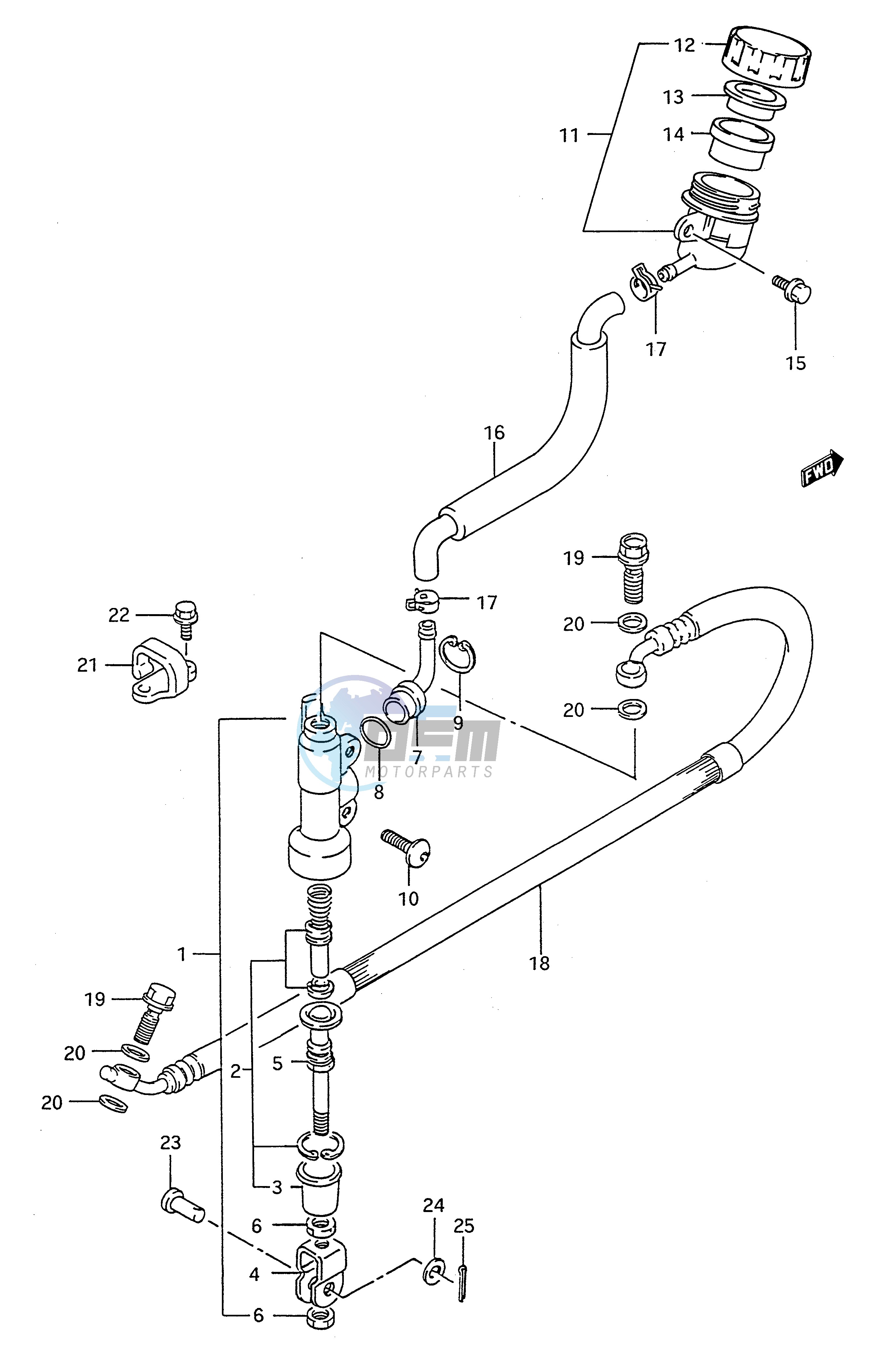 REAR MASTER CYLINDER (MODEL M N P R S)