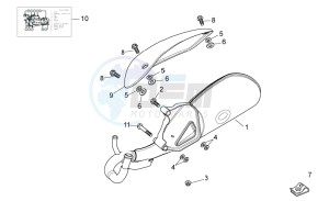 Scarabeo 50 2t drawing Exhaust pipe