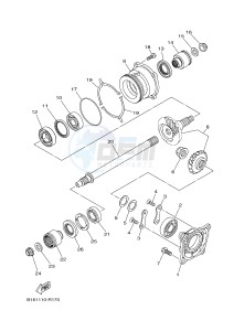 YFM700FWBD YFM70KPXG KODIAK 700 EPS (2SM3) drawing MIDDLE DRIVE GEAR