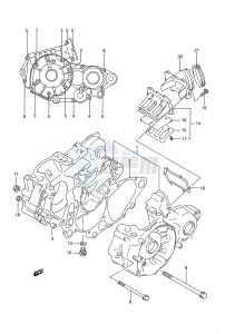 RM250 (E28) drawing CRANKCASE (MODEL R S)