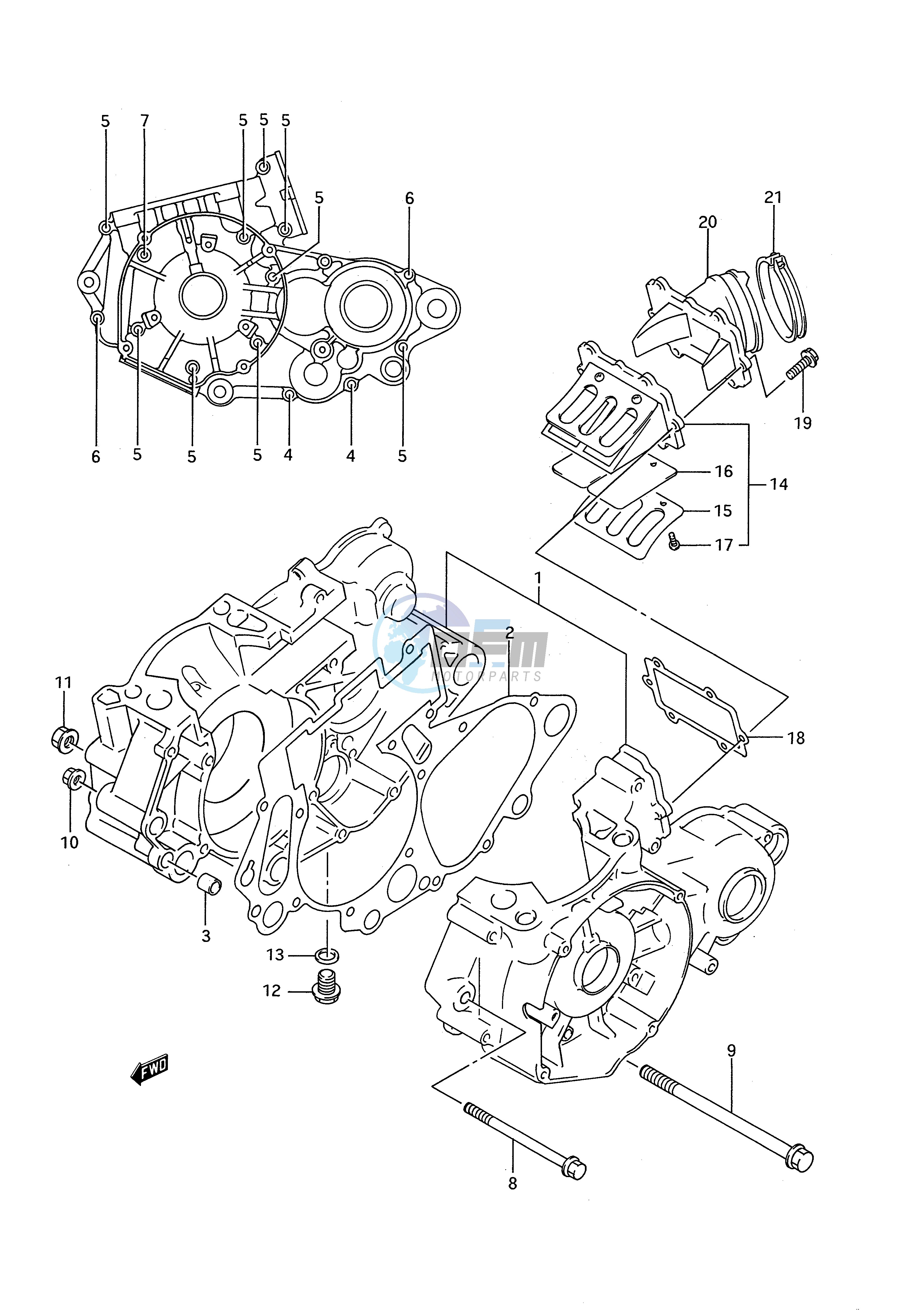 CRANKCASE (MODEL R S)