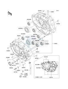 KLX 300 A [KLX300R] (A6F-A7A) A6F drawing CRANKCASE