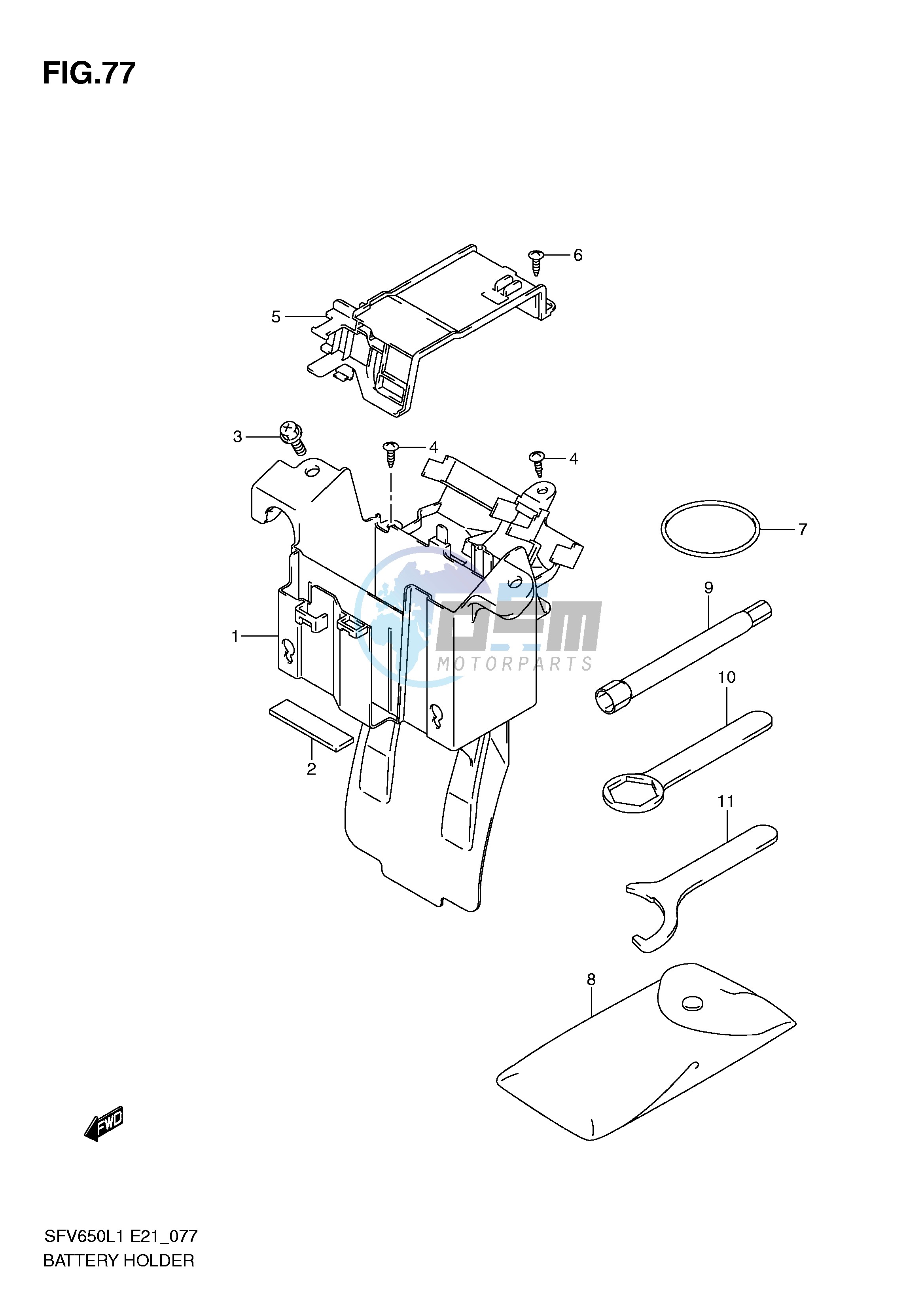 BATTERY HOLDER (SFV650L1 E24)