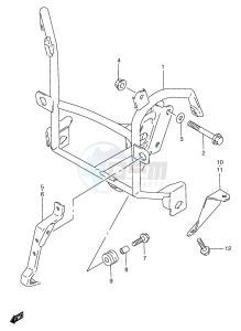 GSF1200 (E2) Bandit drawing COWLING BRACE (GSF1200ST SV SAV SW SAW SX SAX SY SAY)