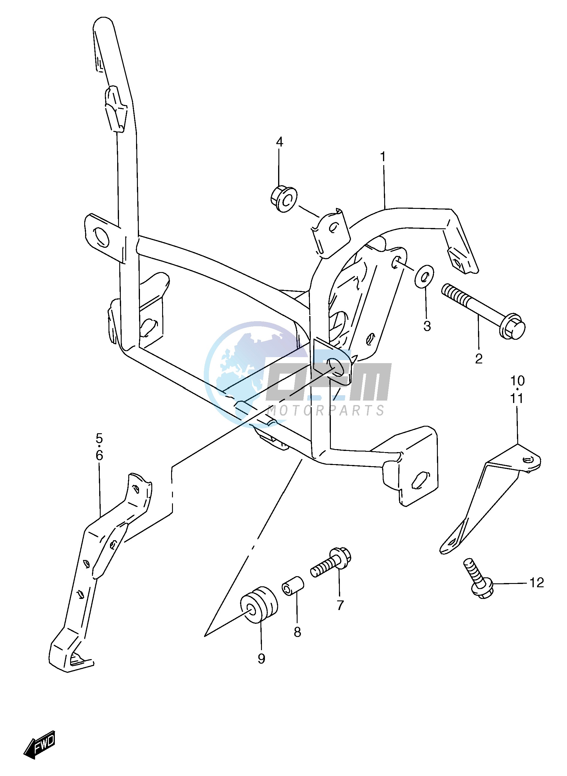 COWLING BRACE (GSF1200ST SV SAV SW SAW SX SAX SY SAY)