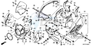 XL700VAB TRANSALP E drawing COWL