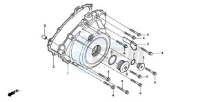 CBF500A drawing LEFT CRANKCASE COVER