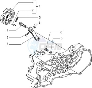 NTT 50 equel to Piaggio NRG mc1 drawing Brake lever