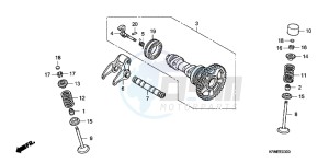 CRF250RB CRF250R ED drawing CAMSHAFT/ VALVE