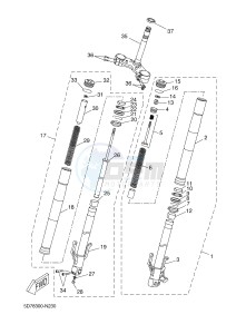 YZF-R125 R125 (5D7P 5D7P 5D7P) drawing FRONT FORK