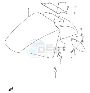 GSX750F (E4) drawing FRONT FENDER