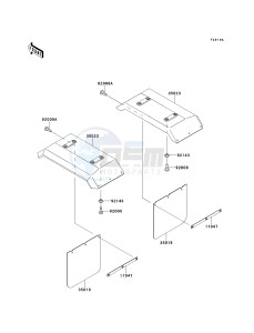 KAF 620 A6 [MULE 2510 4X4] (A6) [MULE 2510 4X4] drawing ACCESSORY-- REAR FENDER- -