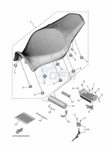 MT-09 MTN890 (B7N7) drawing SEAT