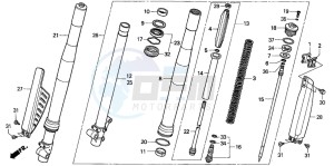 CR85RB drawing FRONT FORK