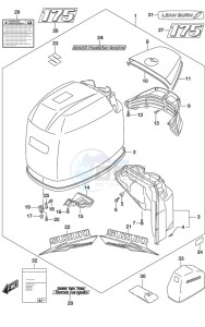 DF 175 drawing Engine Cover (White) (C/R) (Model: ZG)