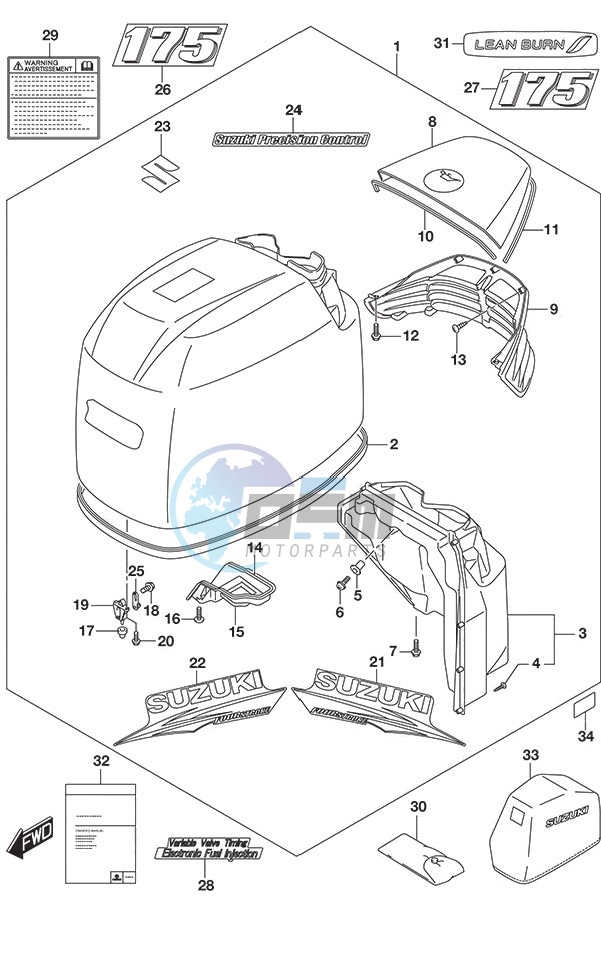 Engine Cover (White) (C/R) (Model: ZG)