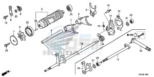 TRX500FE2F TRX500F Europe Direct - (ED) drawing GEARSHIFT FORK