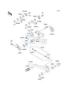 ZX 1100 D [NINJA ZX-11] (D1-D3) [NINJA ZX-11] drawing GEAR CHANGE MECHANISM