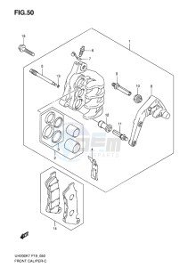 UH200 BURGMAN EU-UK drawing FRONT CALIPER