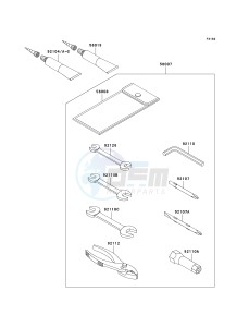 JS 800 A [800 SX-R] (A6F-A9F) A6F drawing OWNERS TOOLS