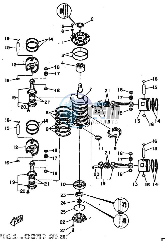 CRANKSHAFT--PISTON