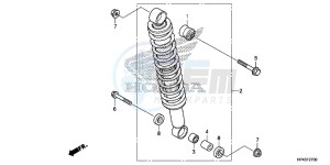 TRX420TMD TRX420 Europe Direct - (ED) drawing REAR CUSHION