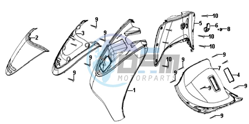 FR PLATE / INNER PROTECTOR / INDICATORS