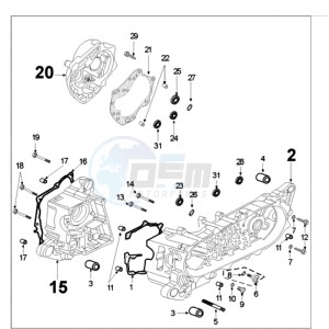 LUDIX 14 P RO 4T EU drawing CRANKCASE